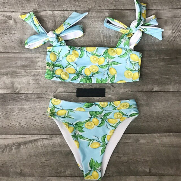 High Waisted Lemon Bikini