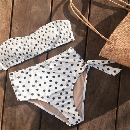 High Waisted Strapless Bikini