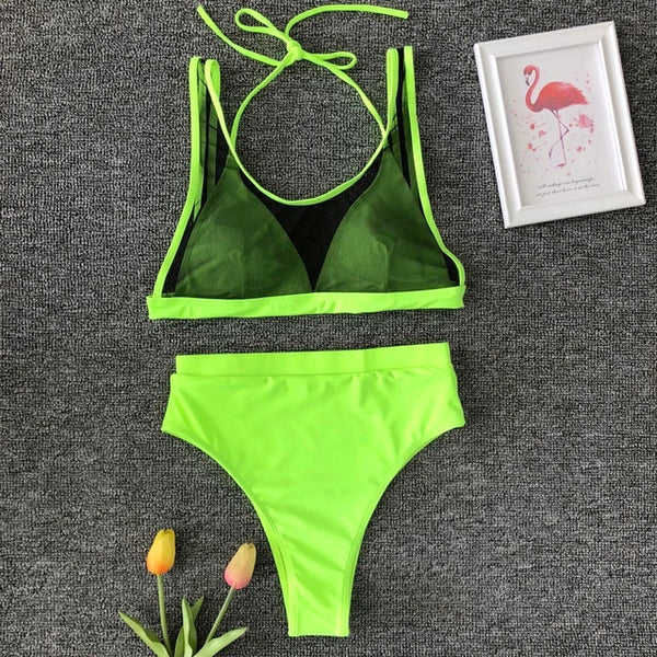 High Waist Neon Bikini