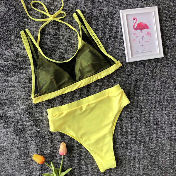 High Waist Neon Bikini