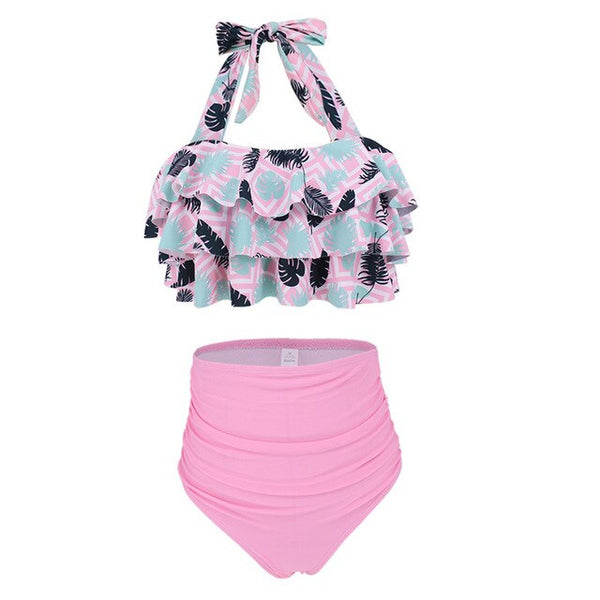 High Waist Ruffle Bikini
