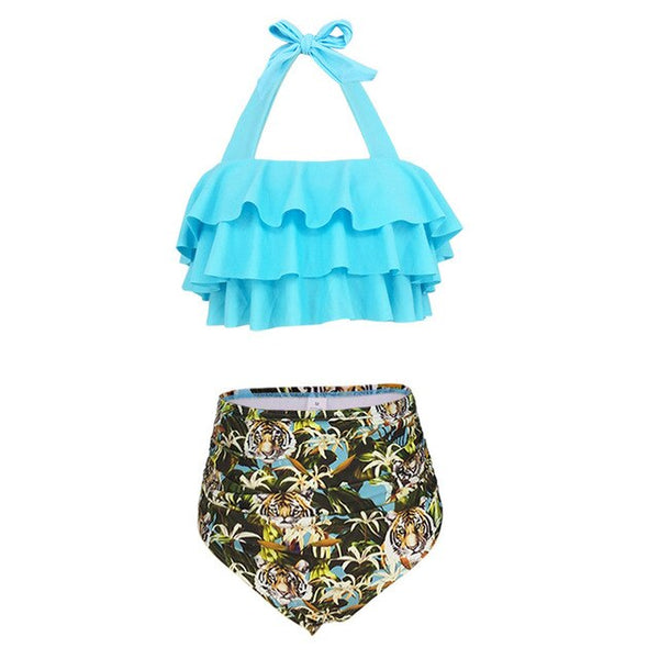 High Waist Ruffle Bikini